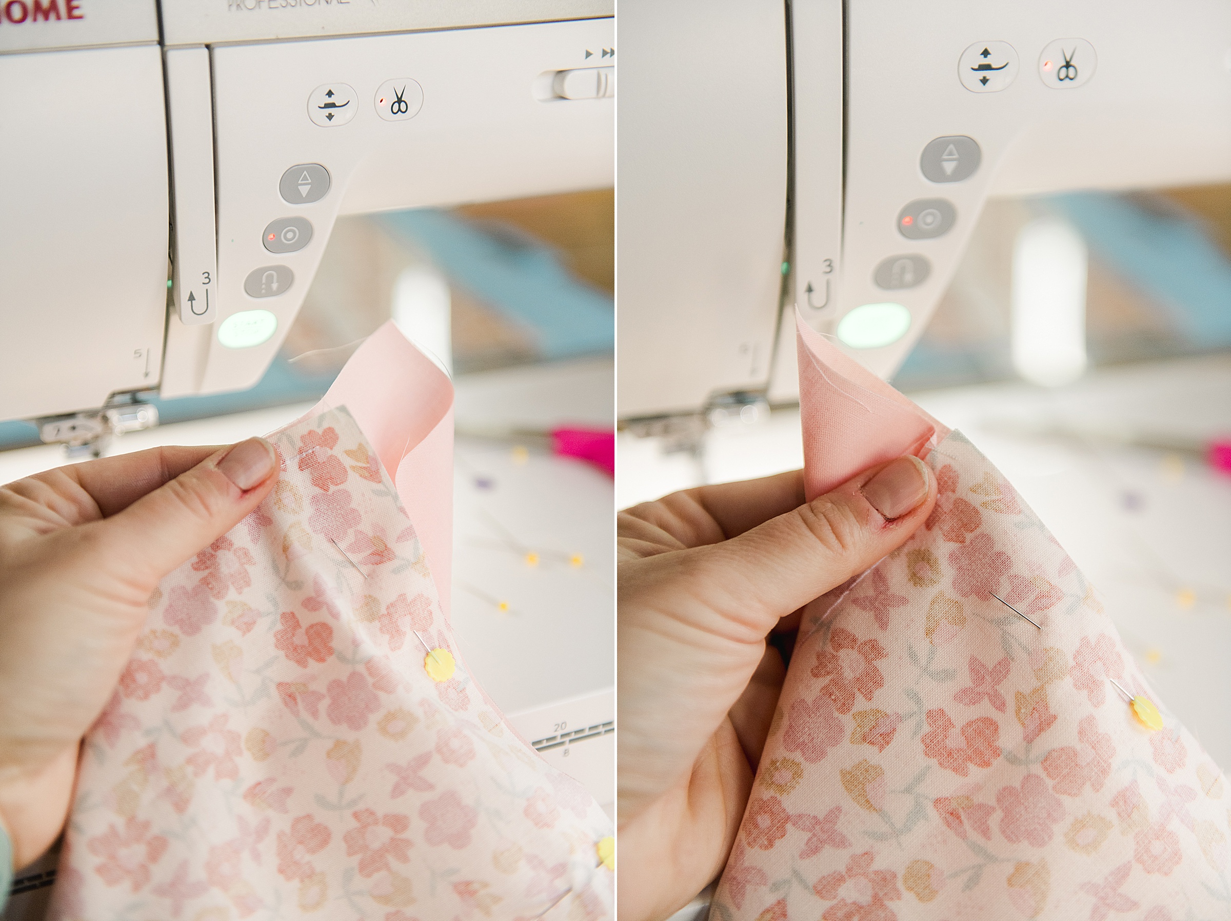 Easy binding napkin tutorial, fabric napkin tutorial, free fabric napkin pattern, how to bind easily fabric napkin pattern, easy binding napkins