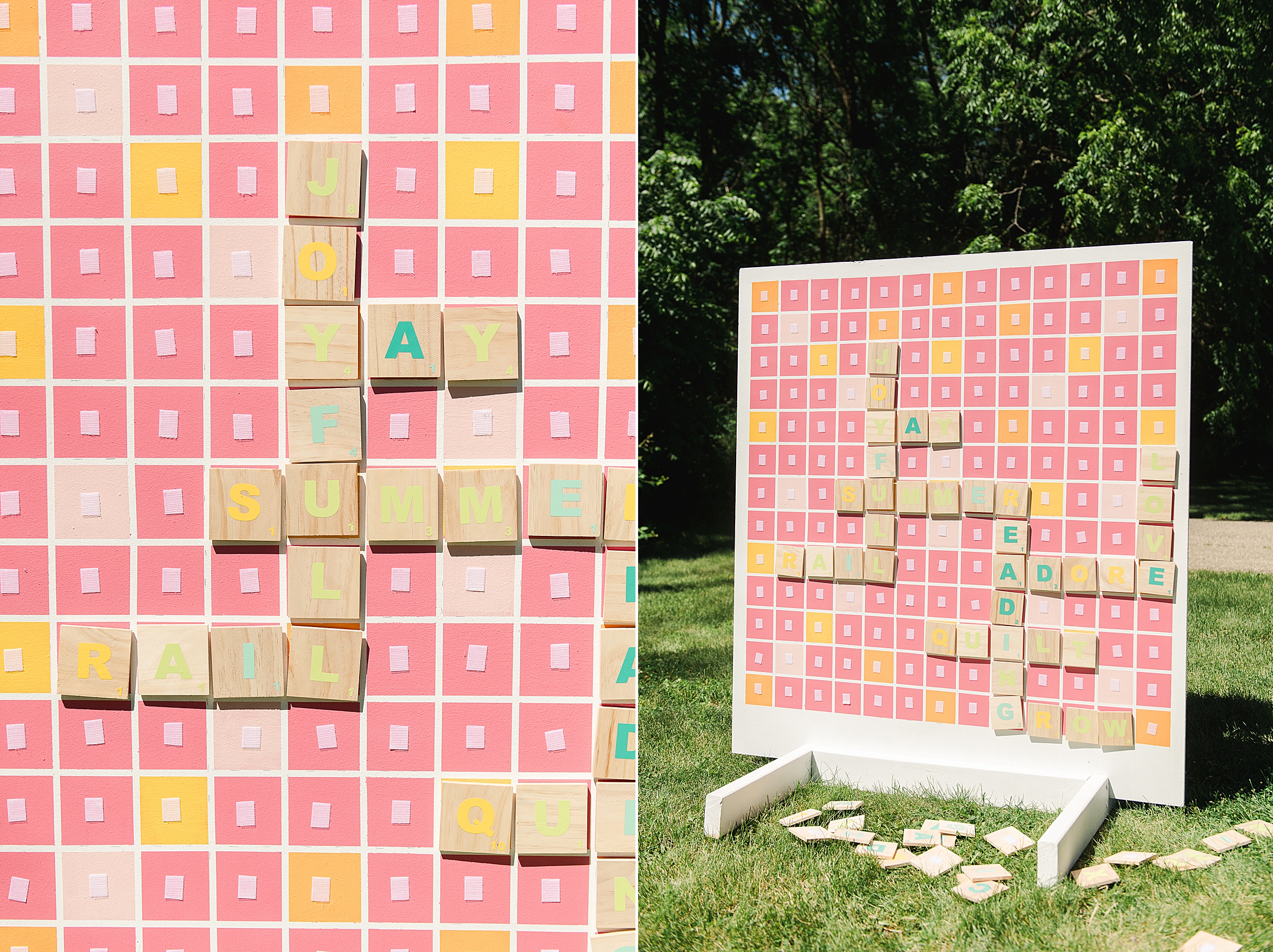 DIY backyard letter lawn game, letter lawn game, DIY backyard lawn game, backyard letter game, backyard scrabble DIY, DIY backyard scrabble, giant scrabble board DIY, Giant backyard scrabble word game