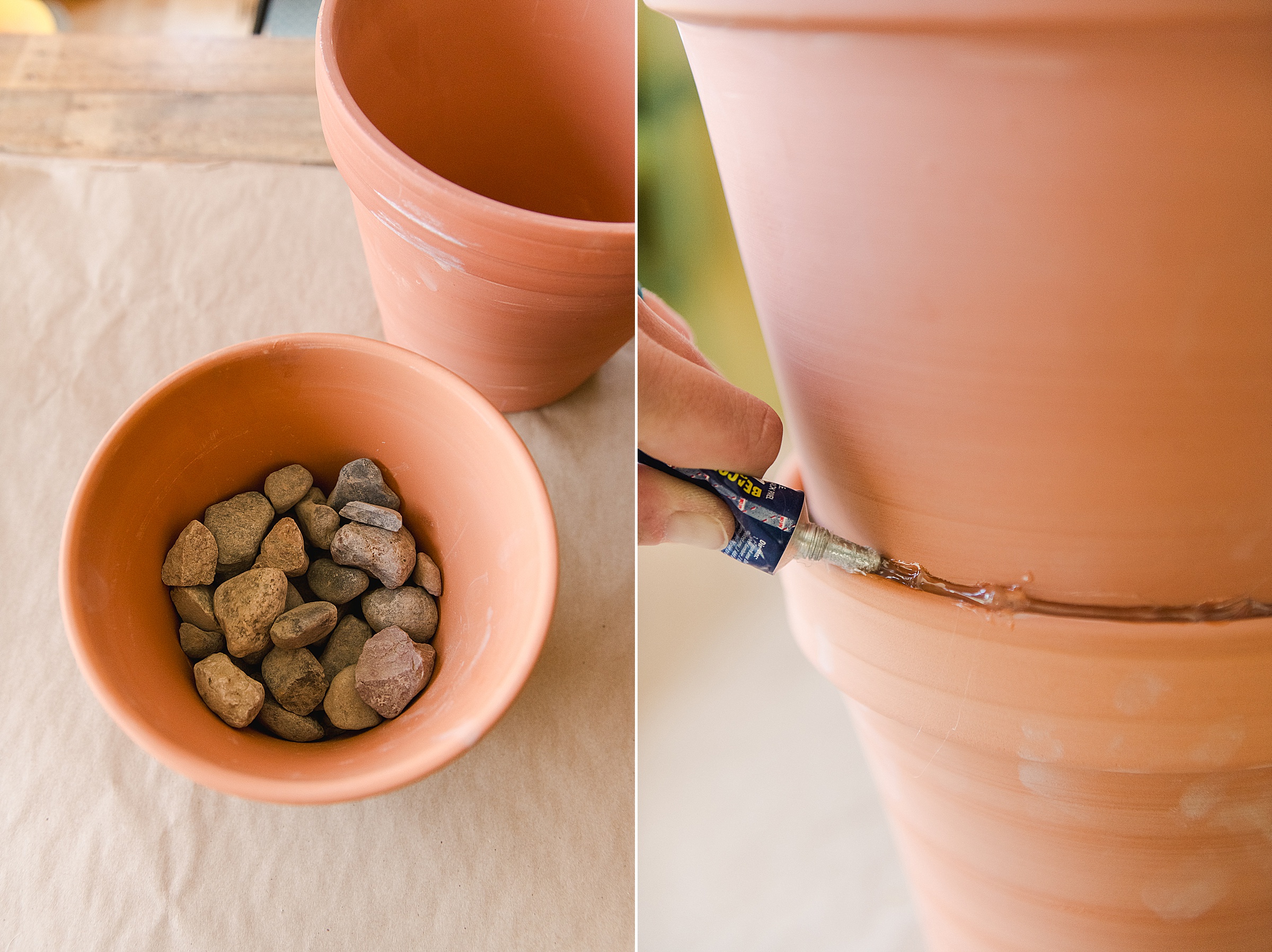 Ice cream cone planter DIY, Homemade planter DIY, how to make an ice cream cone planter, air dry clay planter DIY