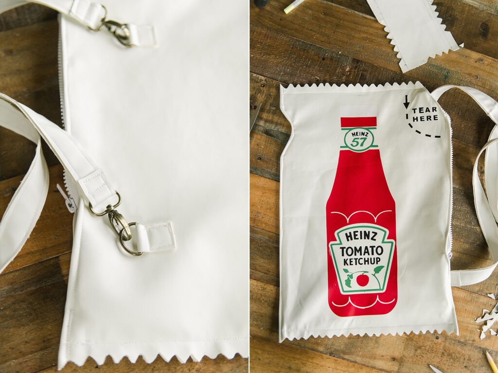 Ketchup purse DIY, how to make a ketchup purse, kate spade ketchup purse DIY, ketchup sewing projects