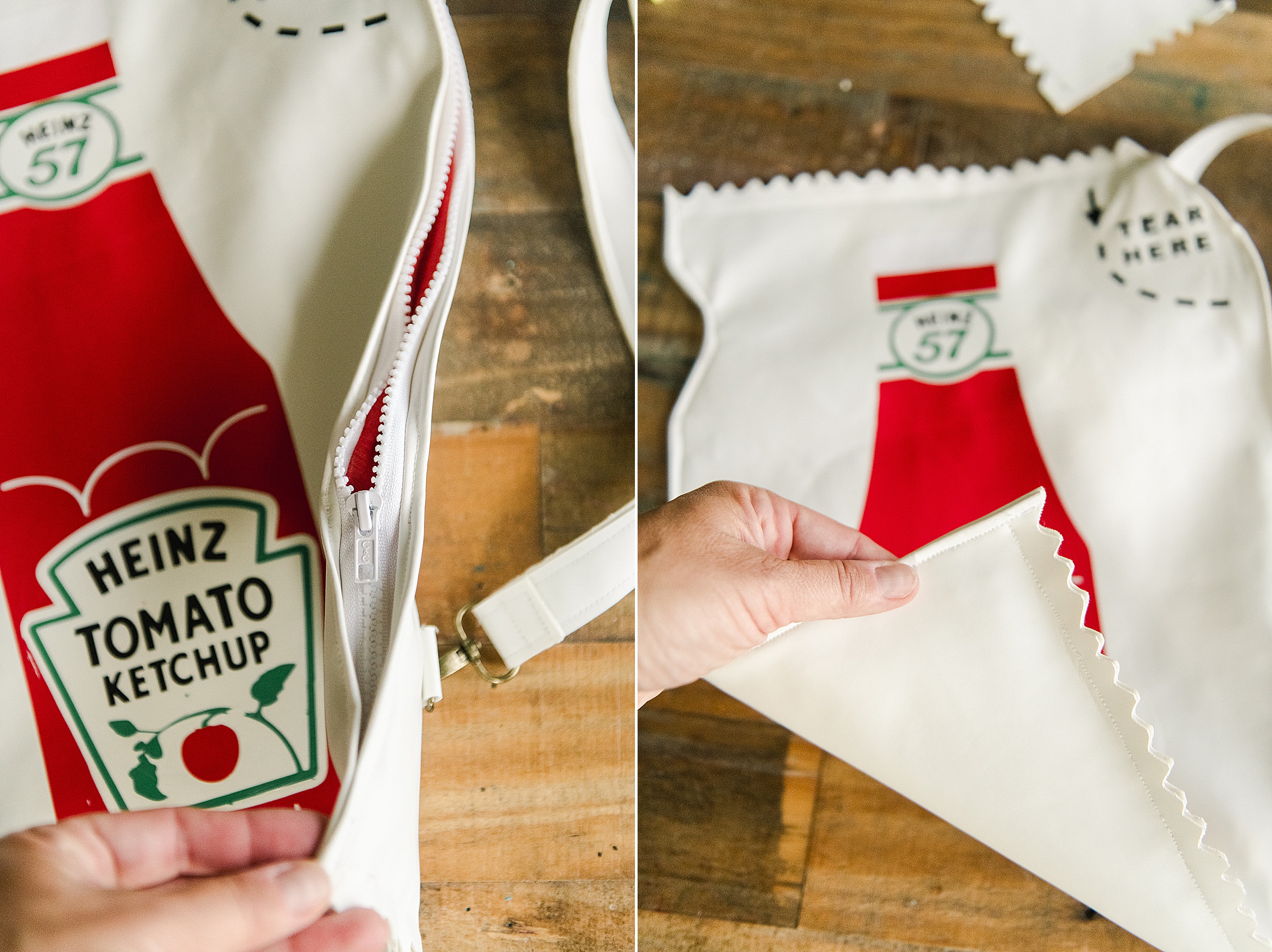 Ketchup purse DIY, how to make a ketchup purse, kate spade ketchup purse DIY, ketchup sewing projects