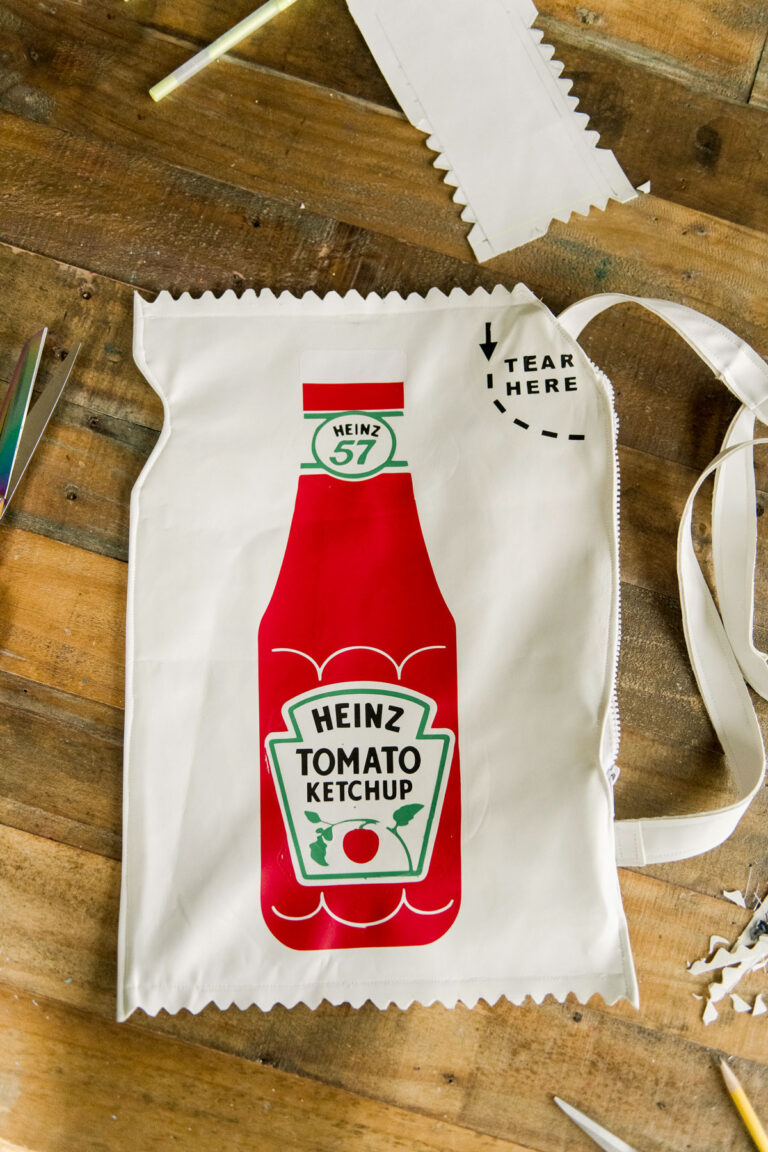 Ketchup purse DIY, how to make a ketchup purse, kate spade ketchup purse DIY, ketchup sewing projects