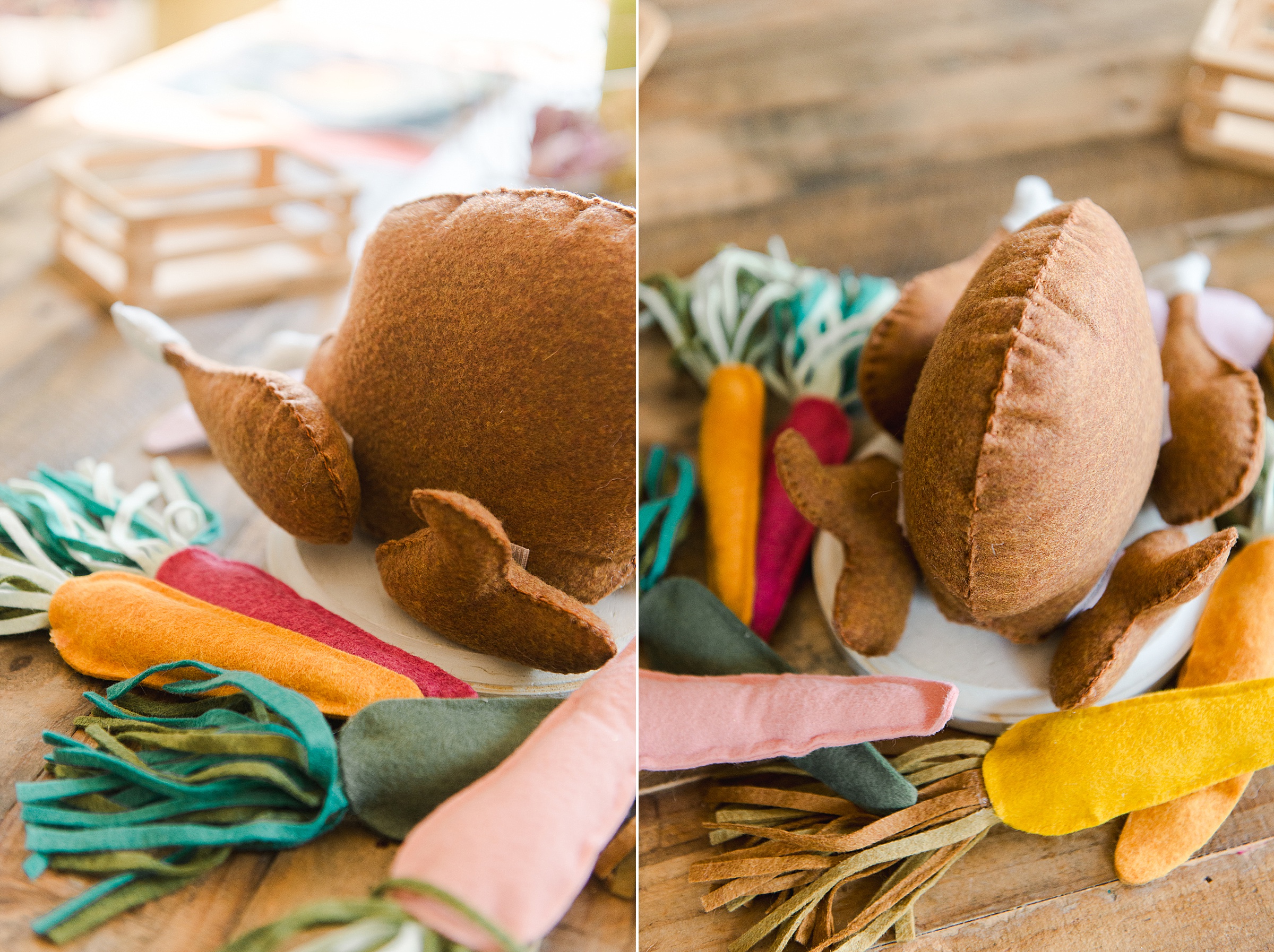 Felt turkey pattern, Kids turkey play pattern, felt play turkey pattern, kids play food pattern, felt food pattern, handstitching pattern