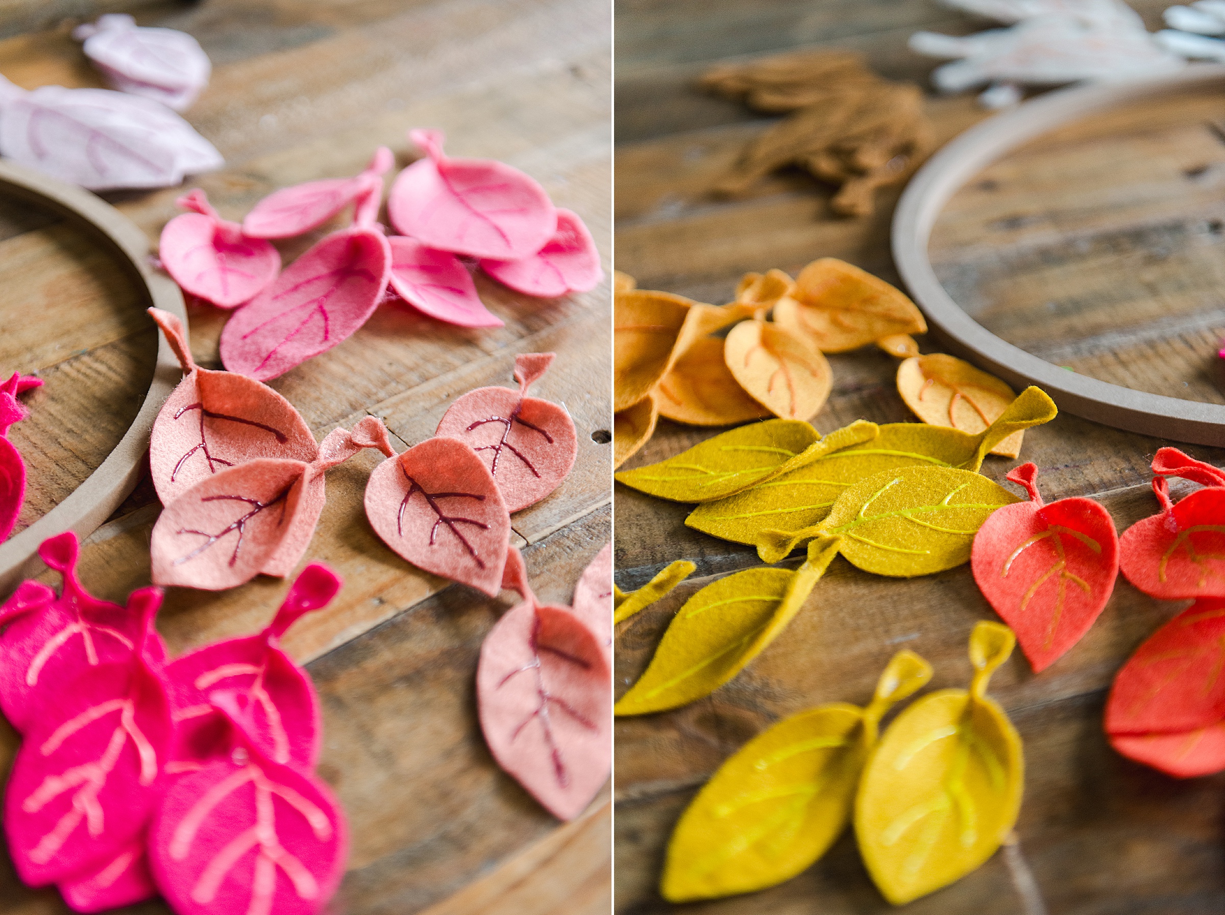 fall felt wreath DIY, felt wreath DIY, felt fall project, fall project DIY, fall leaf DIY, colorful wreath DIY, colorful fall wreath DIY