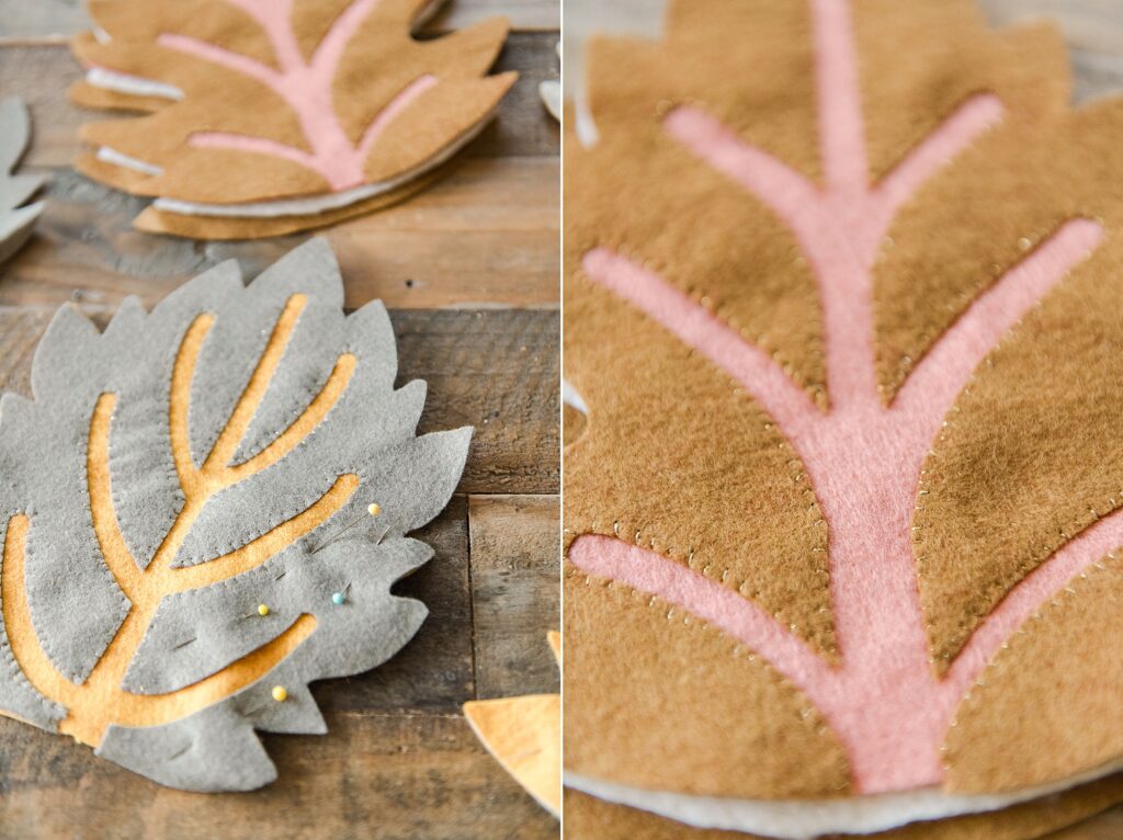 Fall leaf trivets, felt trivet DIY, fall table decor, fall DIY decor, thanksgiving table decor ideas, felt trivet DIY