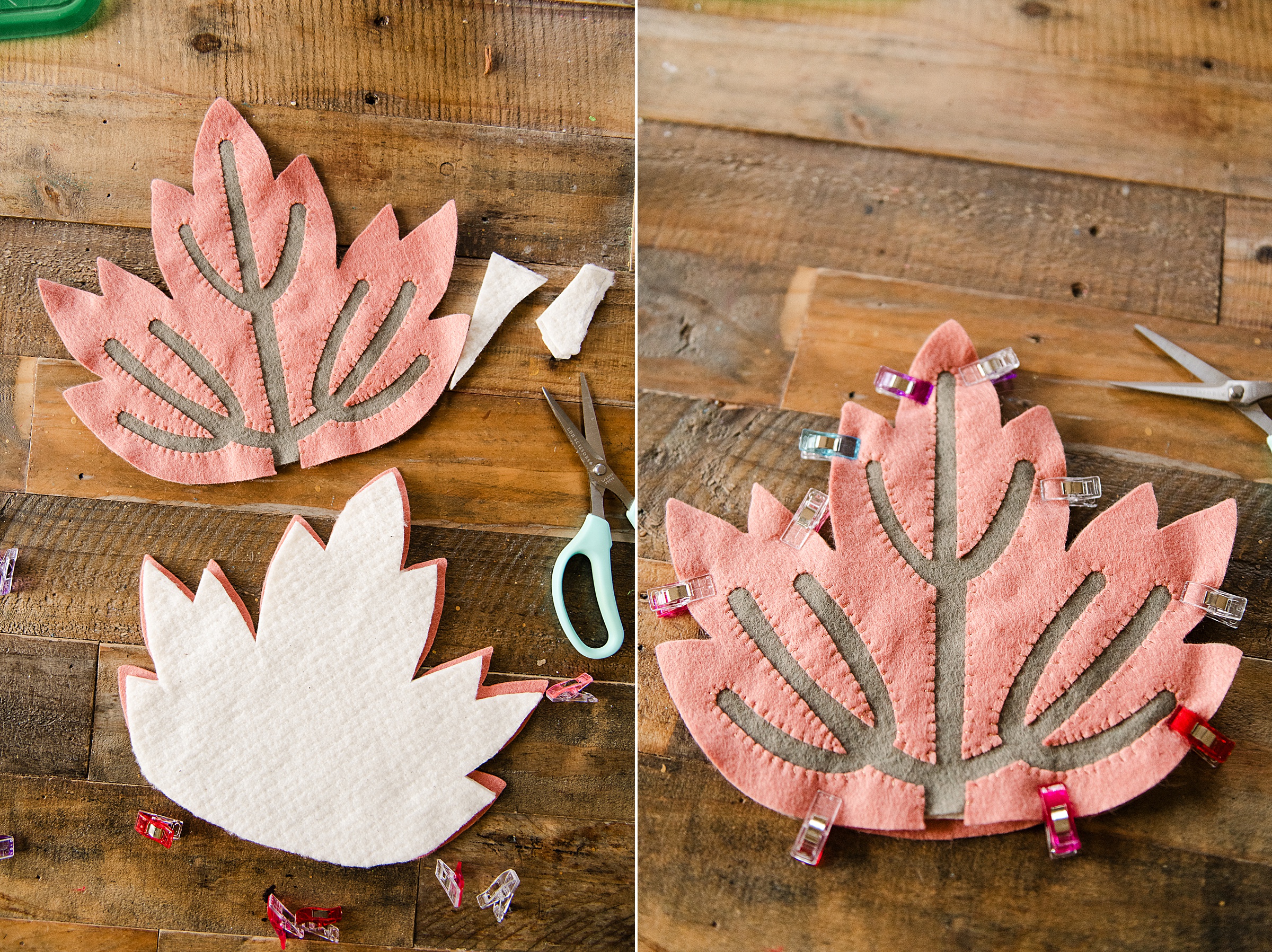 Fall leaf trivets, felt trivet DIY, fall table decor, fall DIY decor, thanksgiving table decor ideas, felt trivet DIY