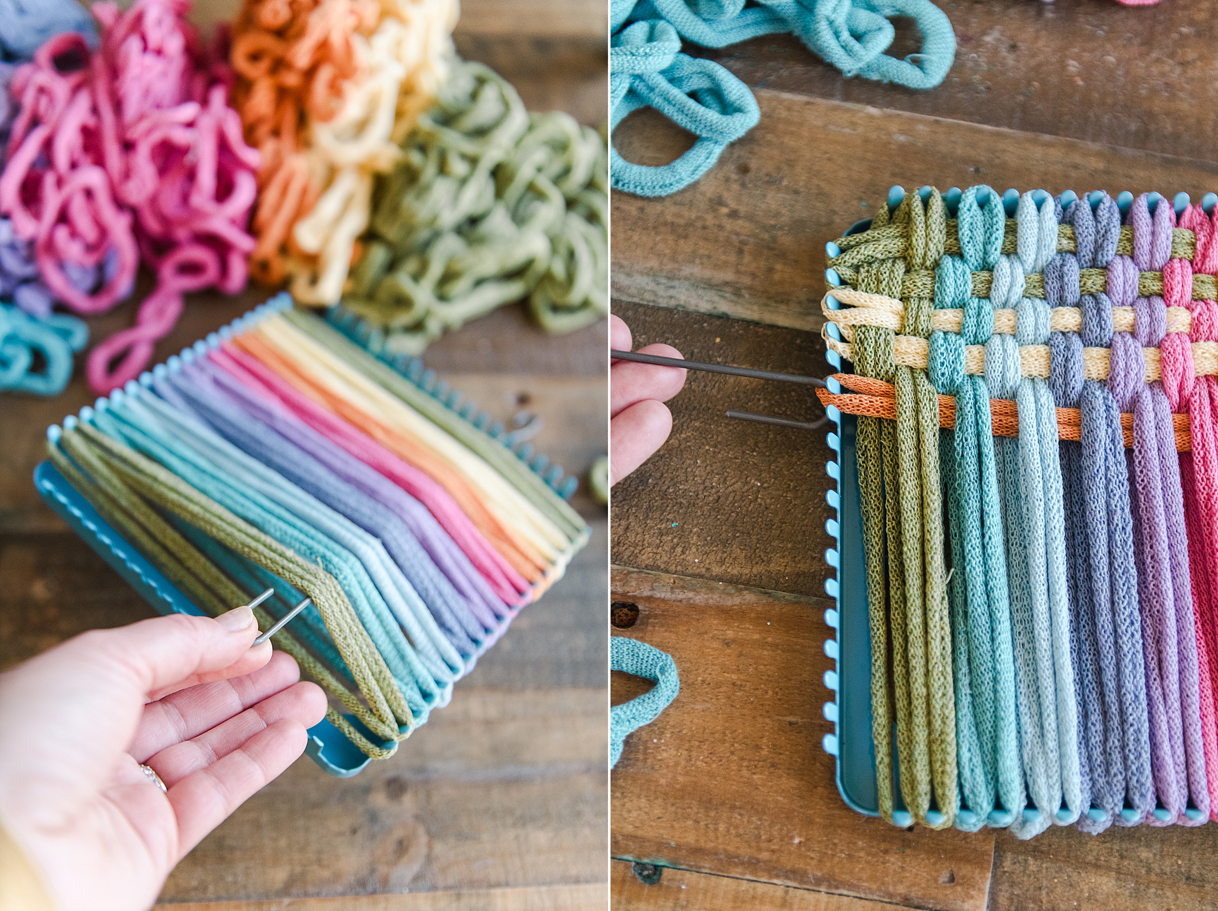 woven potholder DIY, DIY potholder, loop potholder DIY, potholder kit DIY, how to make a potholder, crafts for kids, kid crafts, summer craft ideas