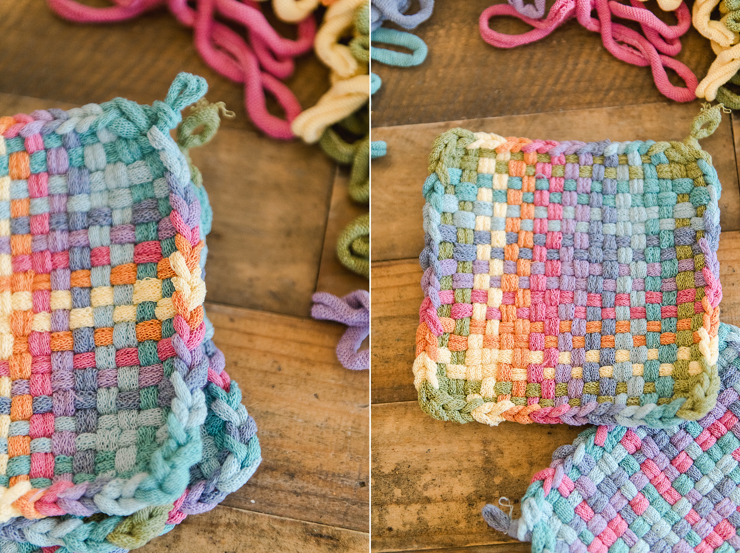 woven potholder DIY, DIY potholder, loop potholder DIY, potholder kit DIY, how to make a potholder, crafts for kids, kid crafts, summer craft ideas