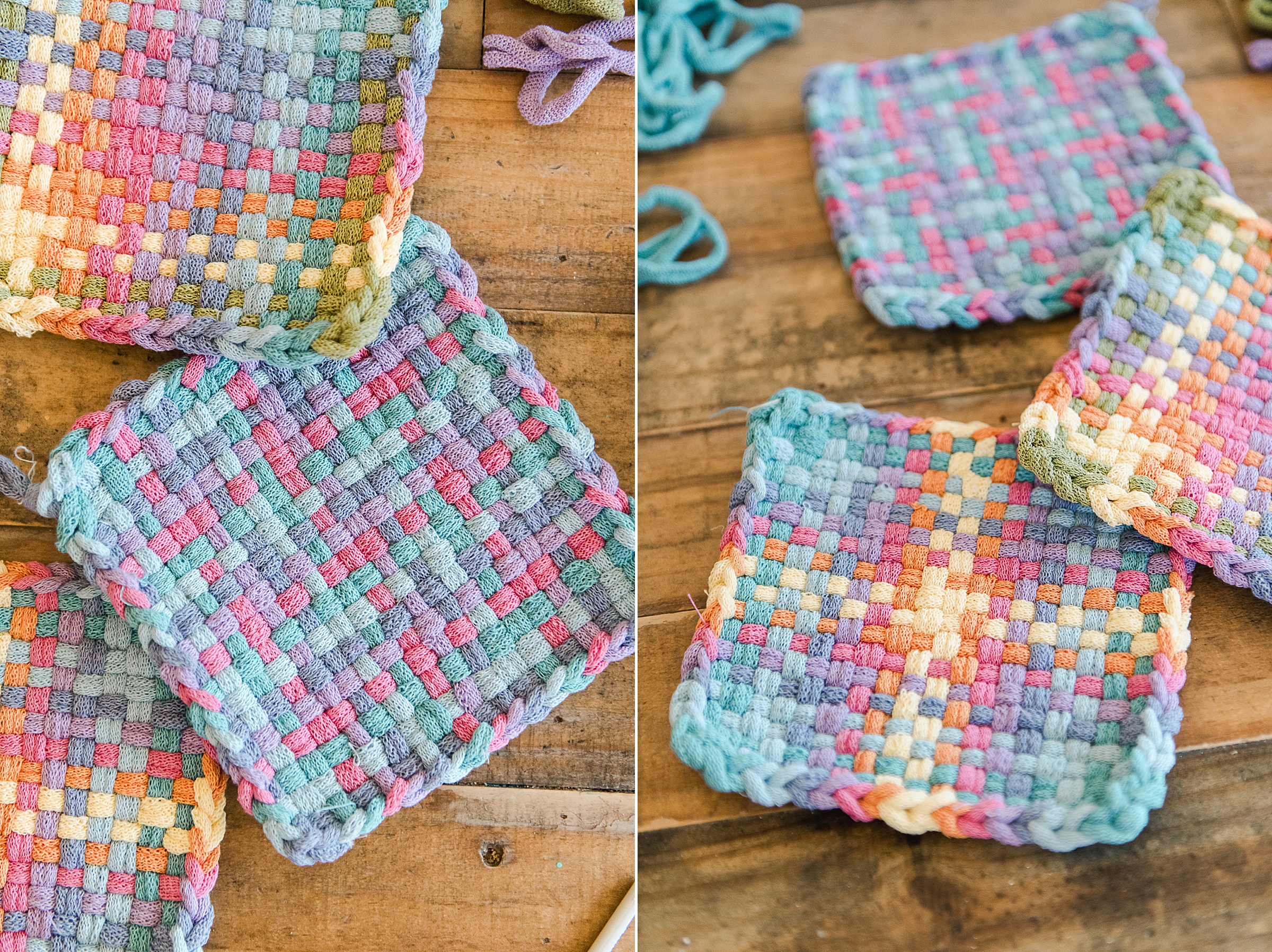 woven potholder DIY, DIY potholder, loop potholder DIY, potholder kit DIY, how to make a potholder, crafts for kids, kid crafts, summer craft ideas