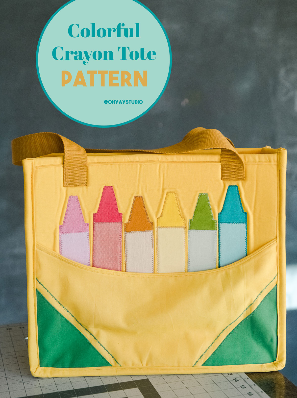 Crayon tote DIY, crayon tote sewing pattern, crayon purse, Crayola crayon purse, free sewing pattern. free tote pattern, crayon bag sewing pattern