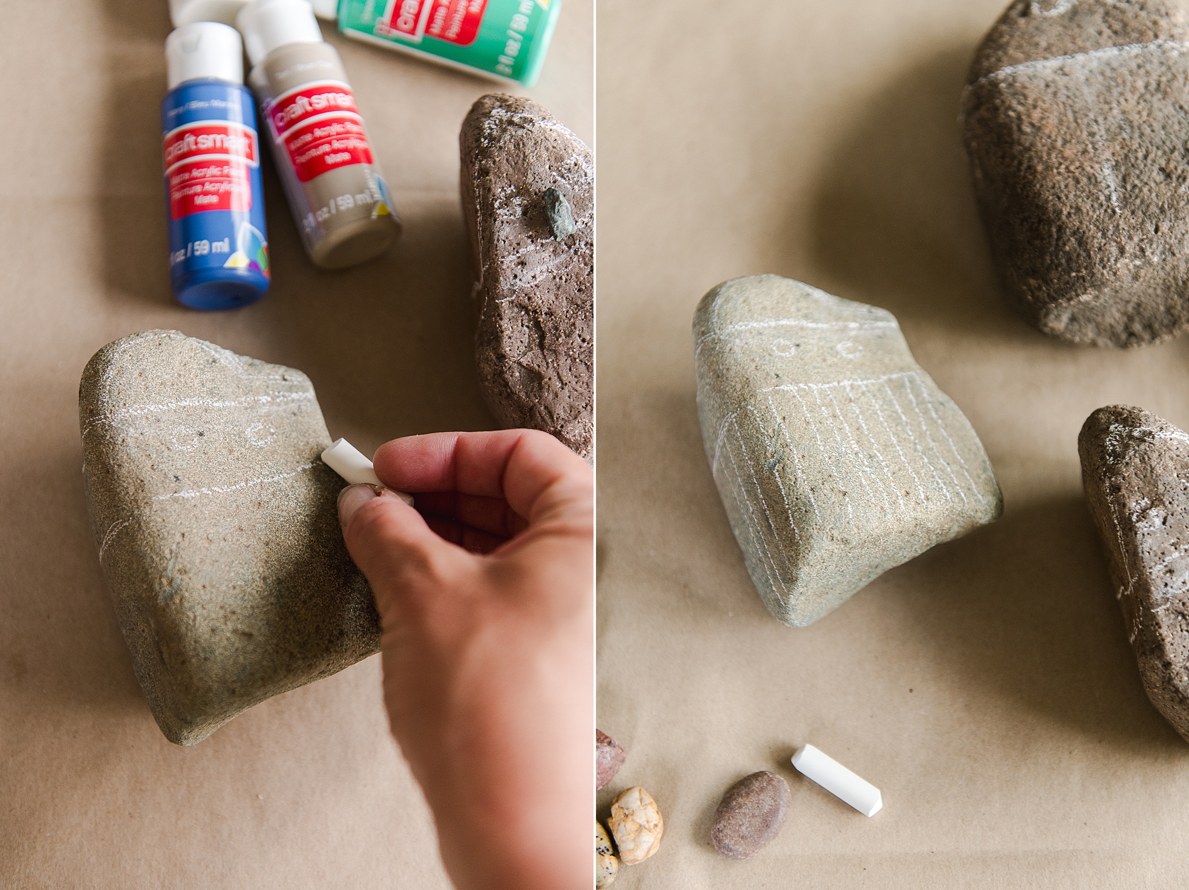 Painted rock family, how to paint a rock family, painted people rocks, painted rocks to look like people, kids summer craft ideas, summer craft idea for kids